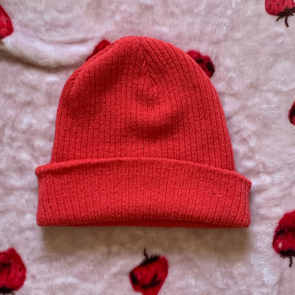 Vibrant Pink-Red Beanie